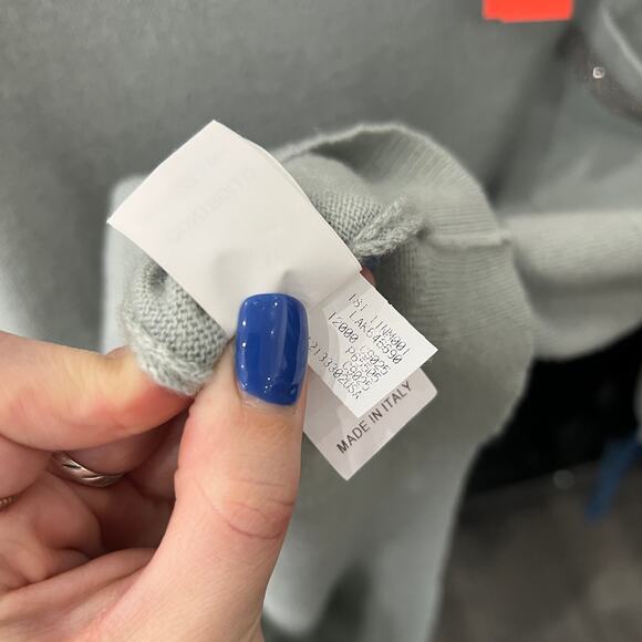 $995 Brunello Cucinelli Sage Teal Cashmere V-Neck Pullover Sweater size Small - Picture 9 of 10